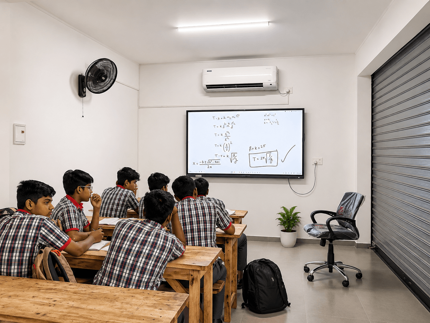Gravity faculty mentoring a student at the whiteboard